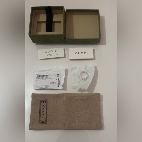 NWB GUCCI INTERLOCKING THIN OPEN BAND - Picture 8 of 16